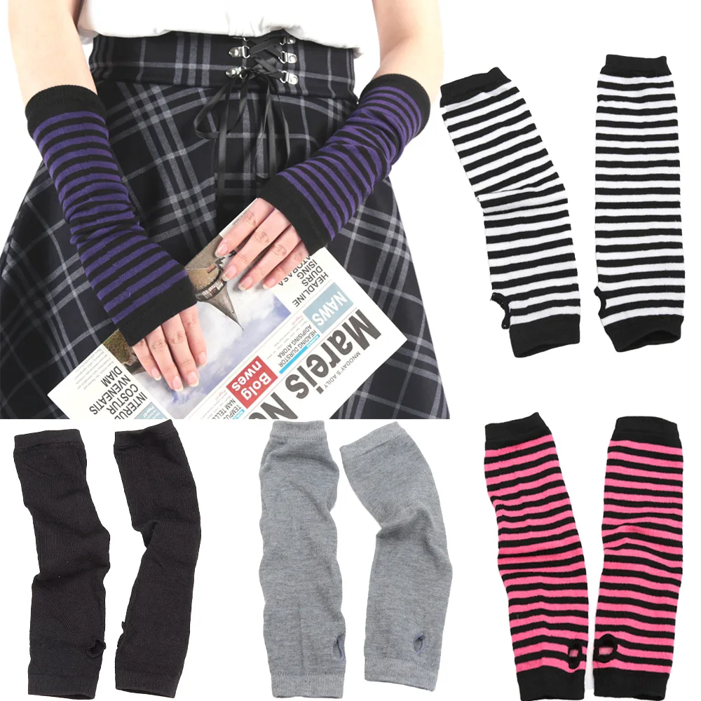 Fingerless Glove Knit - Women Winter Warm Long Sleeves Gloves