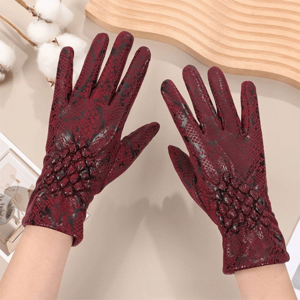 Faux Leather Full Finger Glove - Ski Glove Waterproof recension och pris