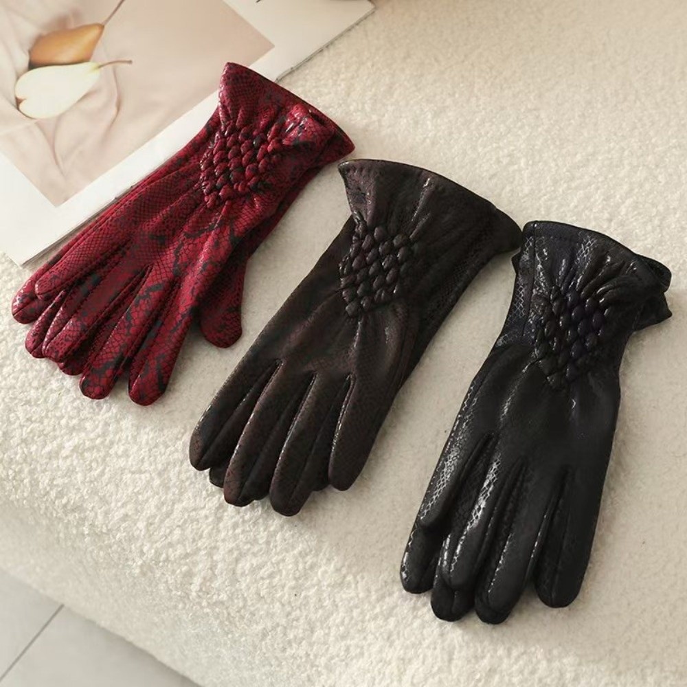 Faux Leather Full Finger Glove - Ski Glove Waterproof recension och pris