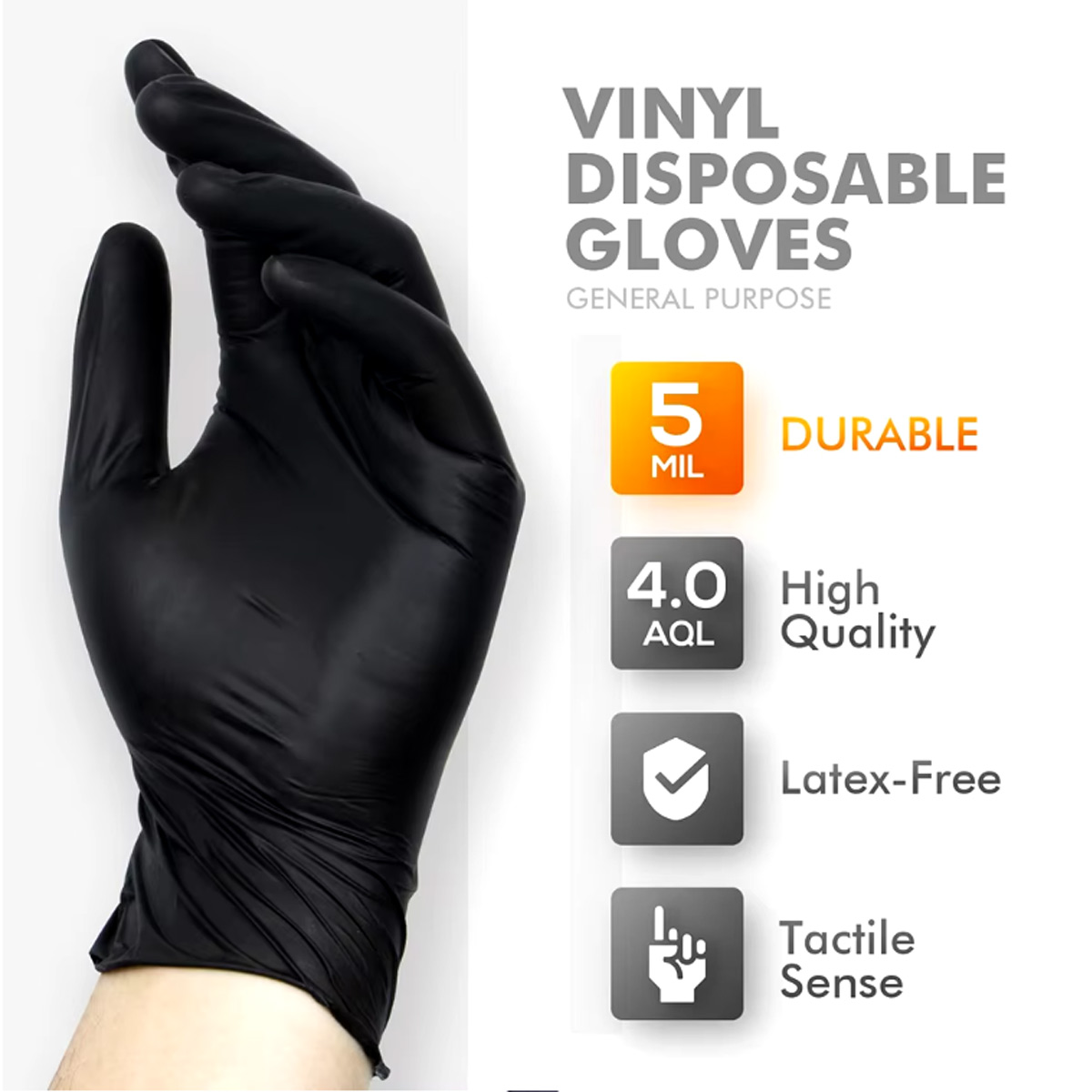 20/50/100pcs Black Vinyl Glove - Rubber Glove Cleaning recension och pris