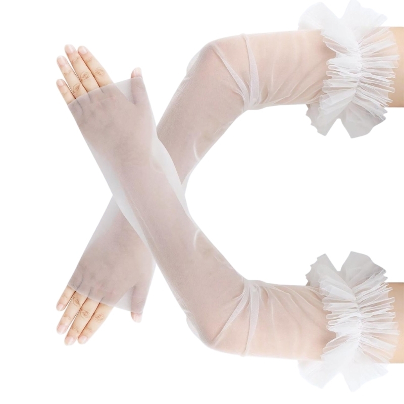 Elegant Wedding Sheer Arm Slee - Fingerless Glove Knit recension och pris