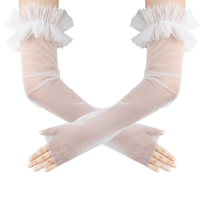 Elegant Wedding Sheer Arm Slee - Fingerless Glove Knit recension och pris